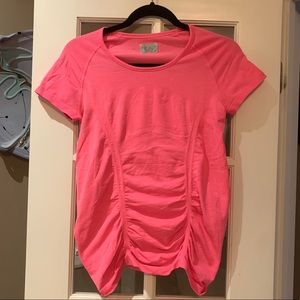Athleta fastest track tee bright pink size small